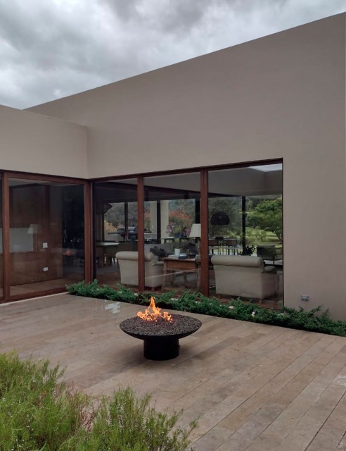 Chimenea de exterior con...