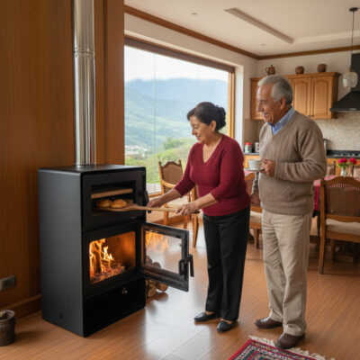 Chimenea y Horno Triple Combustión a Leña Miura Pequeña