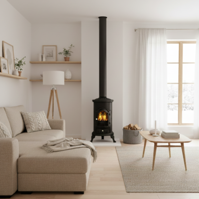 Chimenea y Estufa a Leña en Hierro Fundido Guaraní