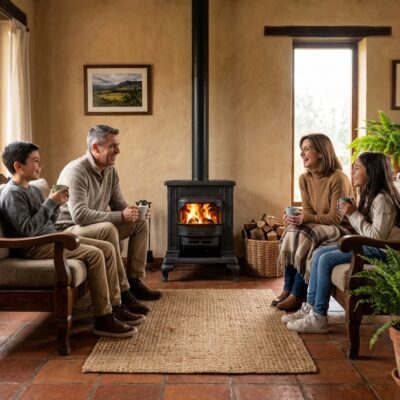 Chimenea a Leña en Hierro Fundido Francesa